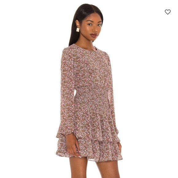 NWT MINKPINK Revolve Pink Floral Safi Mini Dress Size Small - Picture 3 of 13